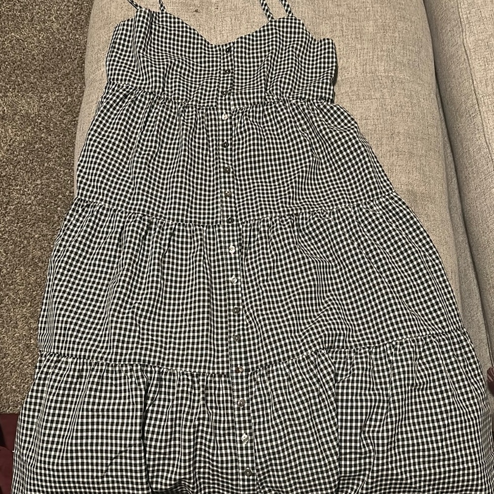 Black and White Gingham Women's Dress